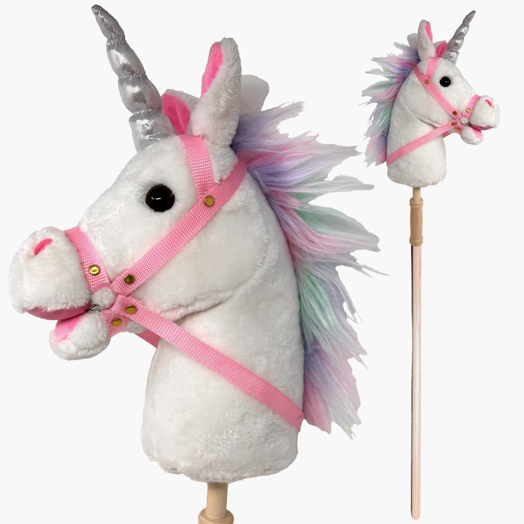NEW Classic Hobby Horse with Sound - Unicorn