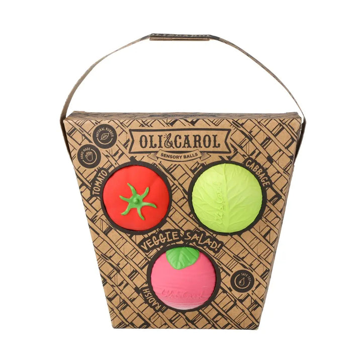 NEW Veggie Salad Baby Sensory Balls Set