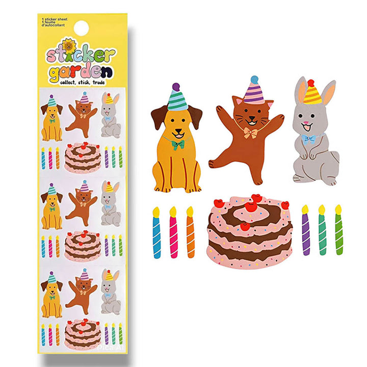Classic Birthday Pets Stickers