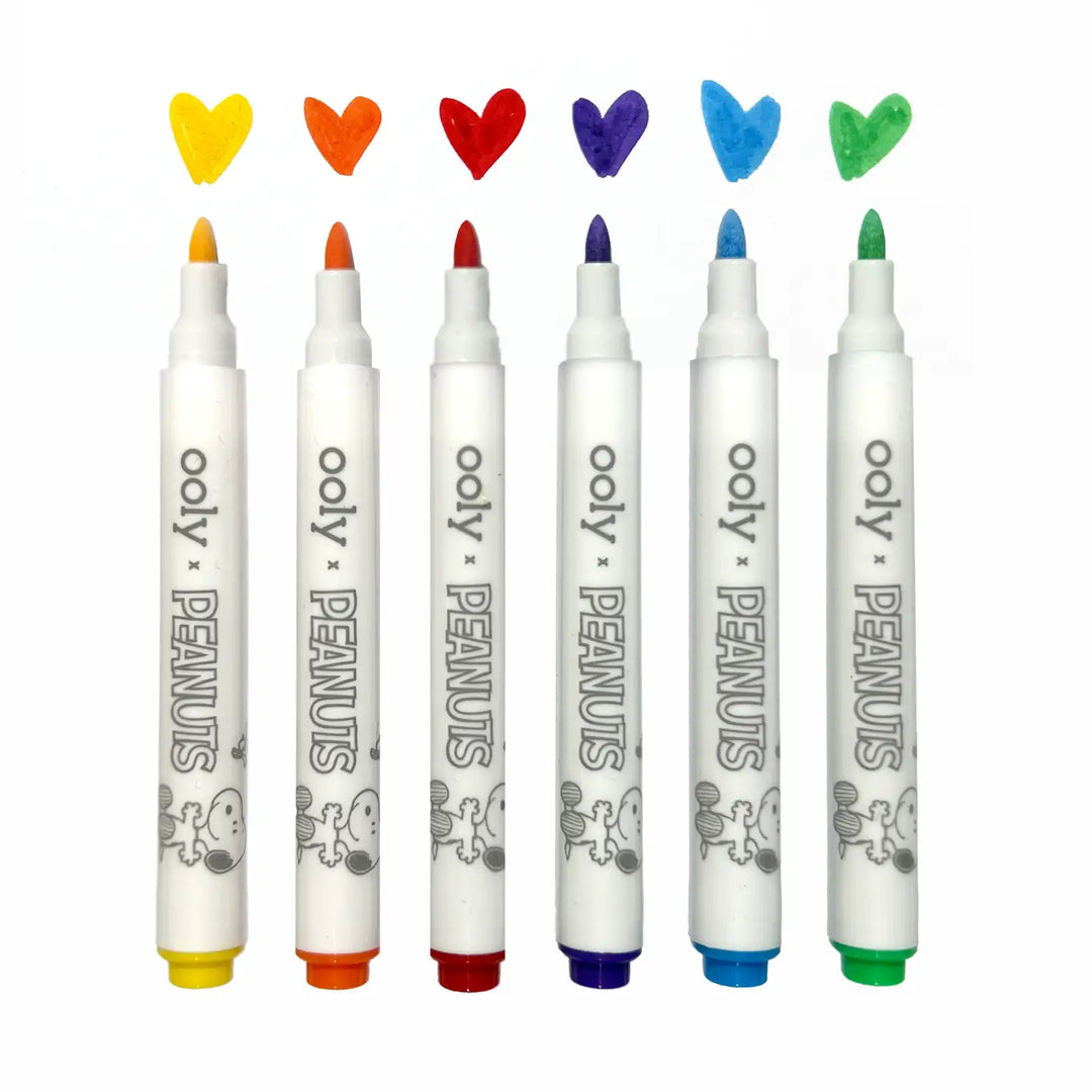 OOLY X Peanuts: D.I.Y. Shrink Art Kit & 6 Mini Paint Markers
