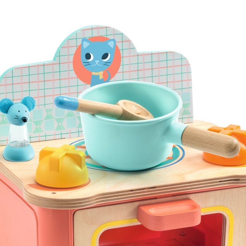 NEW Wooden Role Play - Minicook Kitten Stove