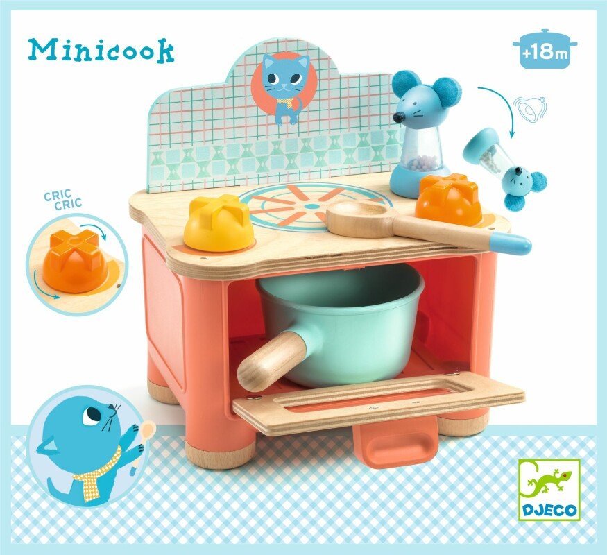 NEW Wooden Role Play - Minicook Kitten Stove
