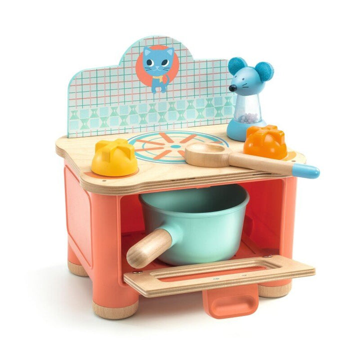 NEW Wooden Role Play - Minicook Kitten Stove