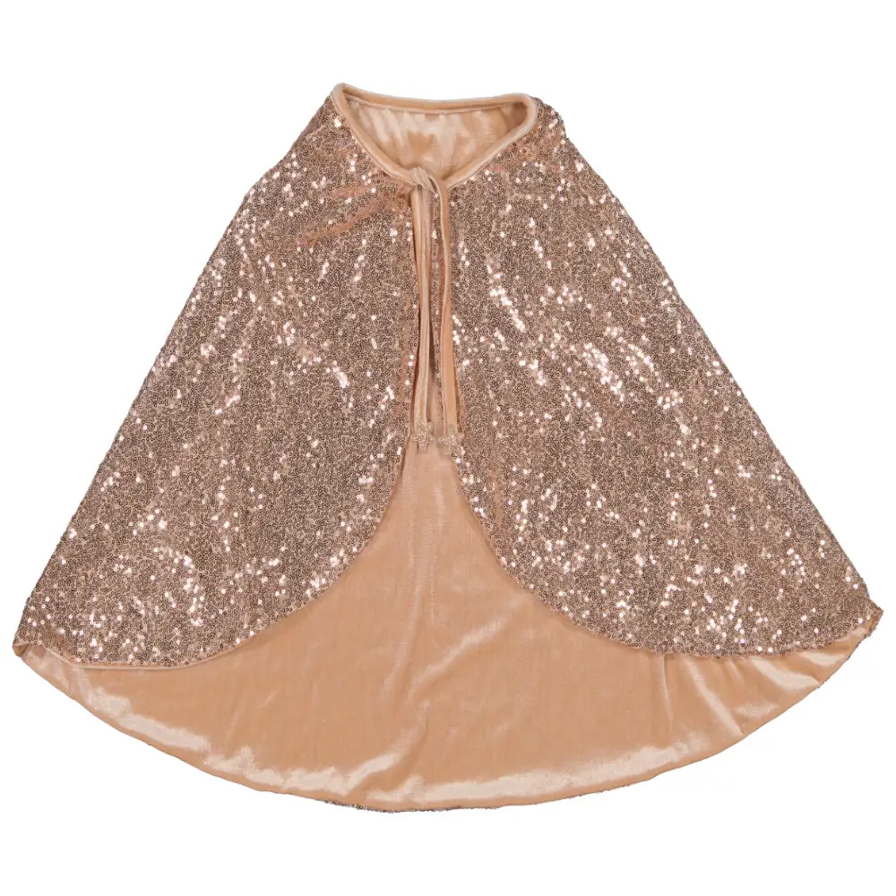 French Sequin Princess Cloak Cape- Pink