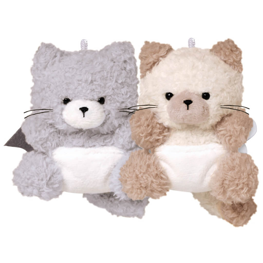 Kawaii Buddy Magnetic Plush- Set of Two Fuzzy Kittens