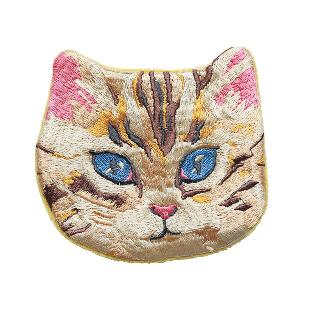 Nathalie Lete Embroidered Pouch - Cat with Blue Eyes
