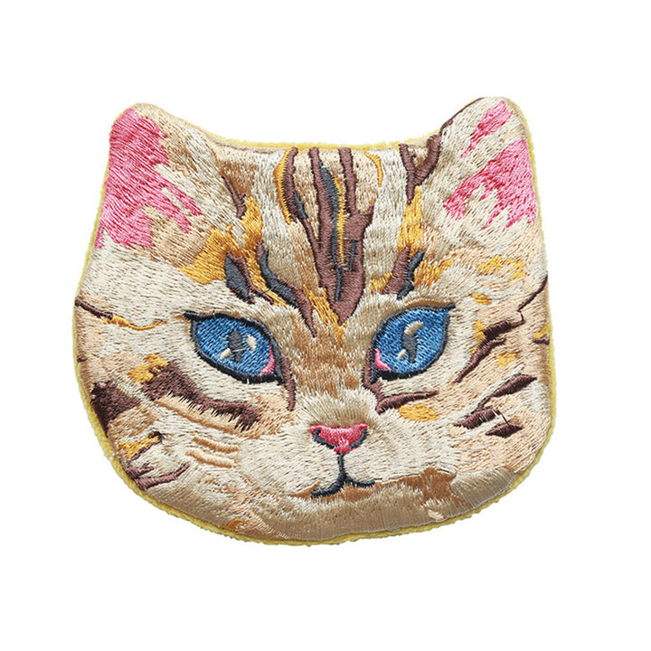 Nathalie Lete Embroidered Pouch - Cat with Blue Eyes