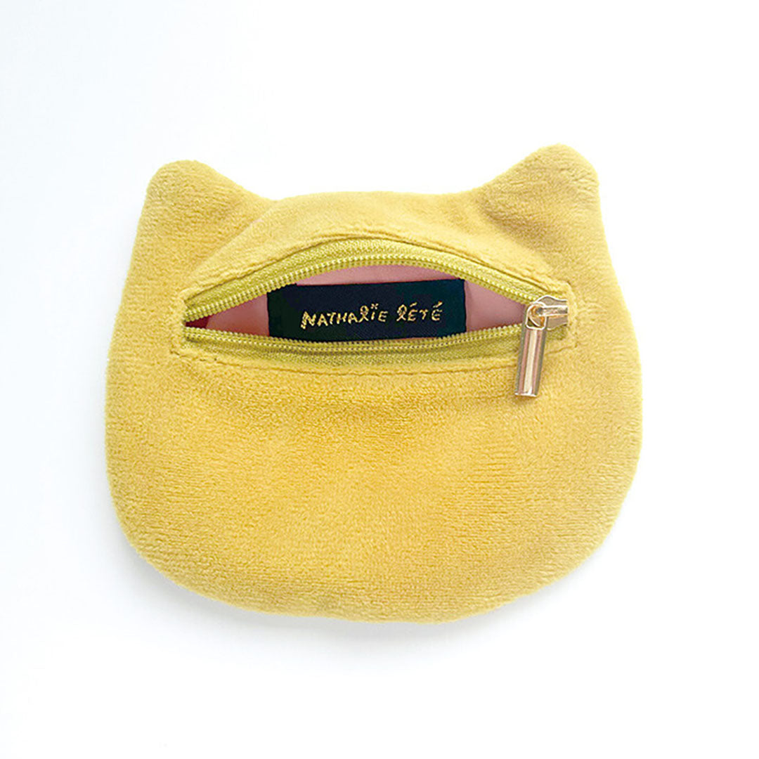 Nathalie Lete Embroidered Pouch - Gray Cat
