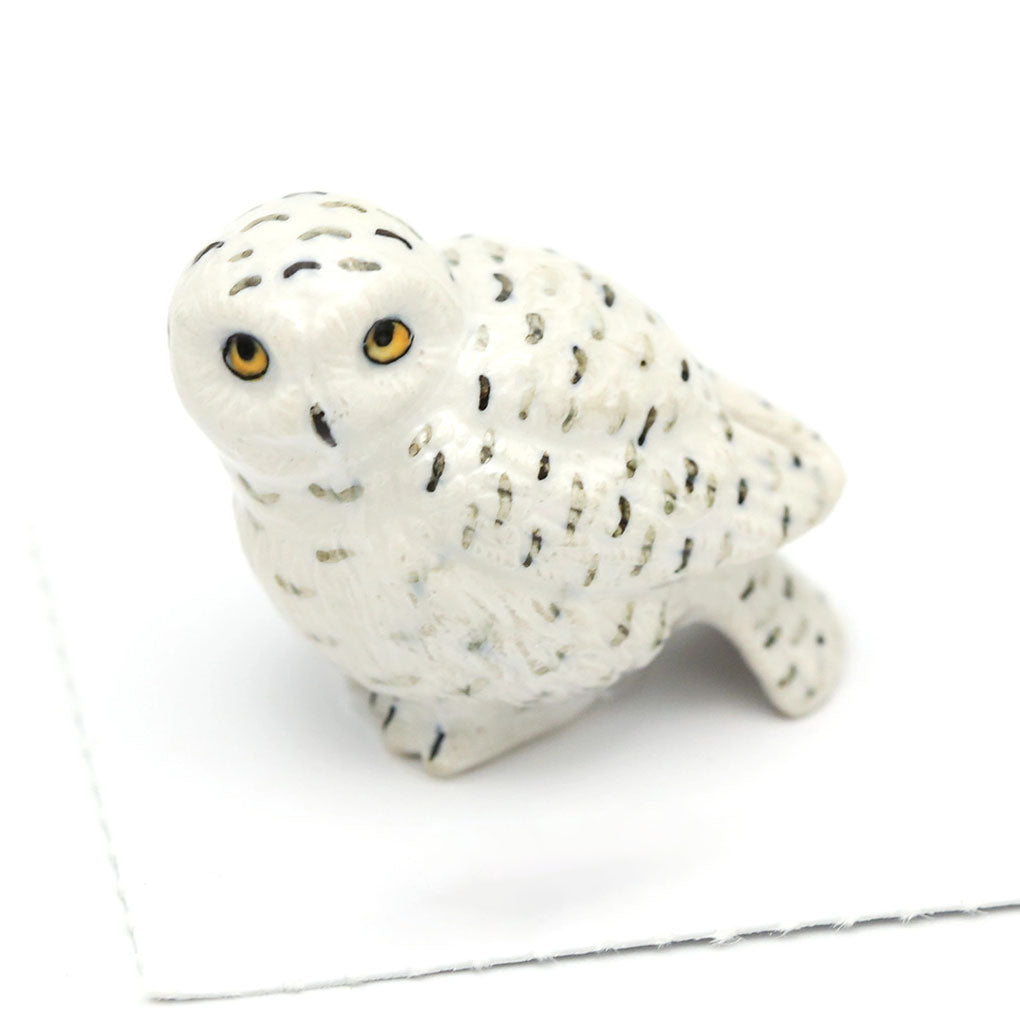 Porcelain Miniature Treasure Figurine- Ghost Snowy Owl