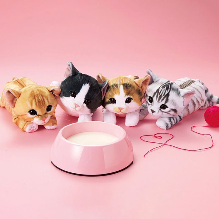 Fluffy Cat Zipper Pouch Bag- Available in Three Colors!