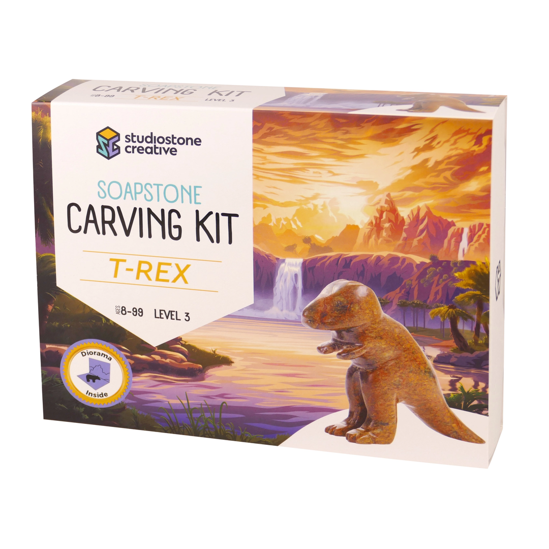 DIY Stone Carving Kit - T-Rex Dinosaur