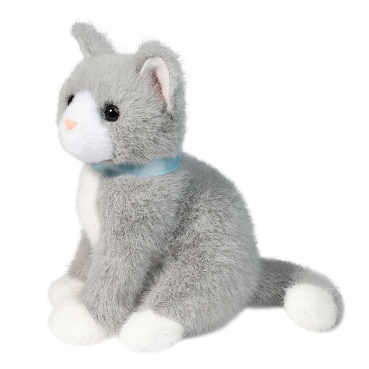NEW Mini Grey Cat with Ribbon