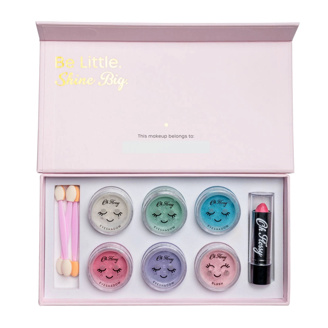 NEW Oh Flossy Deluxe Makeup Set - Soft Pink with Sparkles