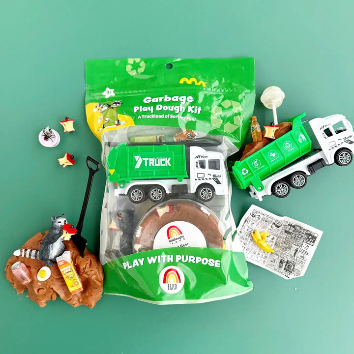 Scented Natural Sensory Play Dough Kit- Garbage (Root Beer)