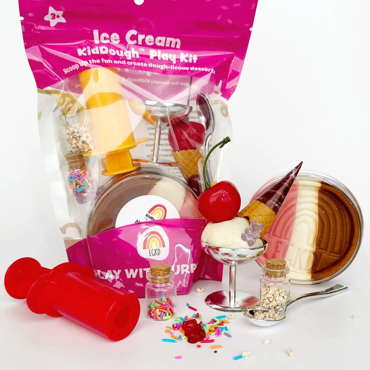 Scented Natural Sensory Play Dough Kit-Ice Cream (Neapolitan)