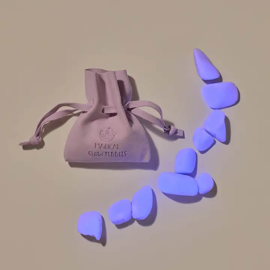 Super Bright Glow Pebbles - Purple