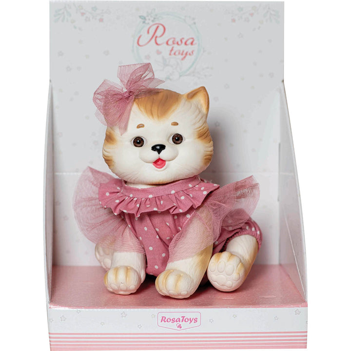White Cat Brown Stripes Doll
