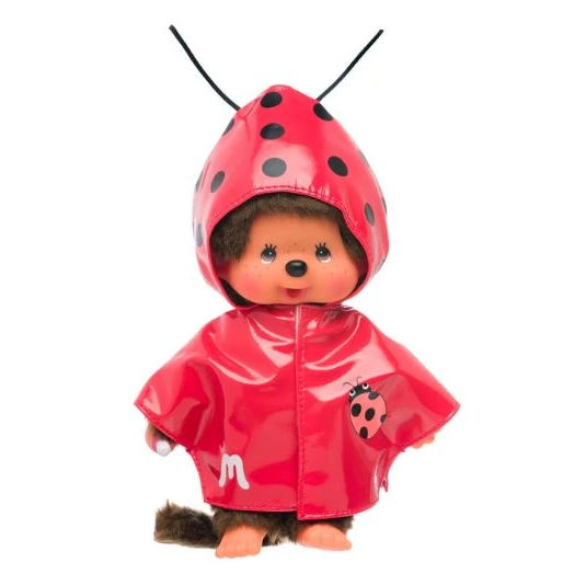 Monchhichi in a Ladybug Raincoat Plush Doll