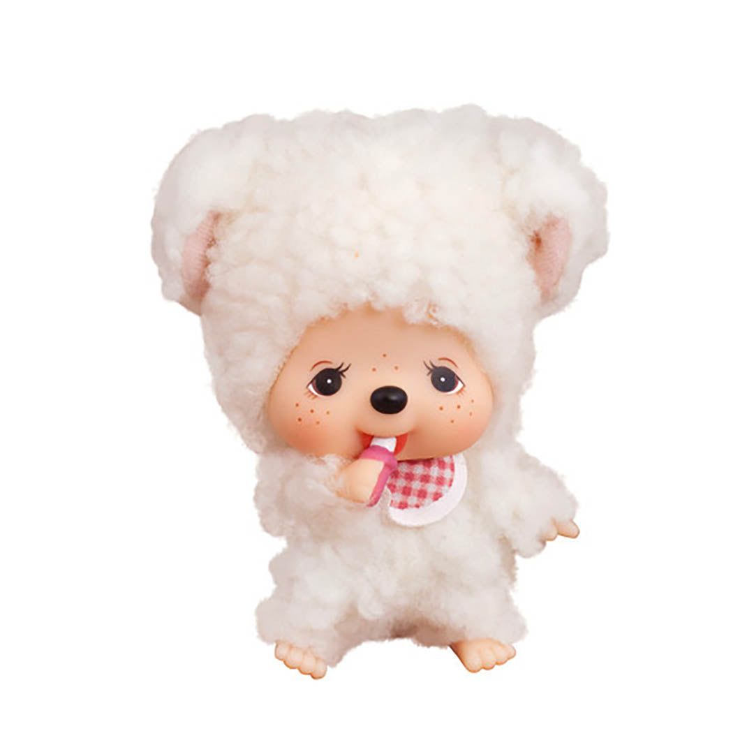 Monchhichi Friends Chamu Lamb Big Face Keychain Plush