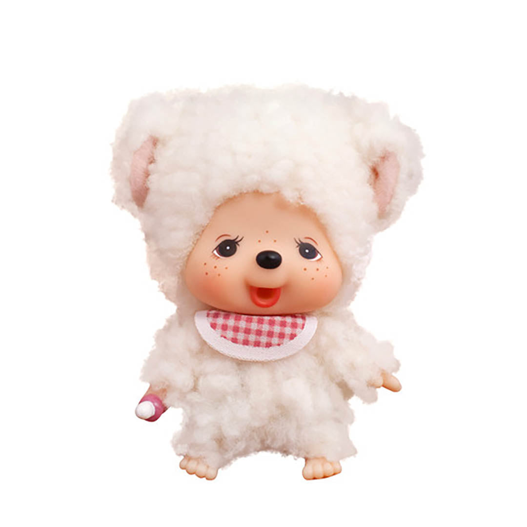 Monchhichi Friends Chamu Lamb Big Face Keychain Plush