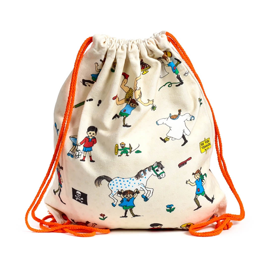 Pippi Longstocking Canvas Drawstring Bag