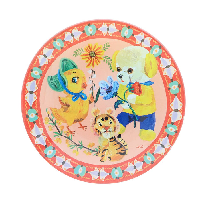 NEW Nathalie Lete Glass Plate- Retro Chick