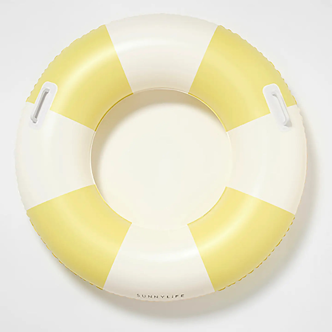 Slim Tube Pool Ring Tides Out Citrus Stripe
