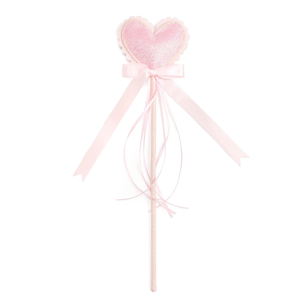 Scalloped Glitter Heart Wand