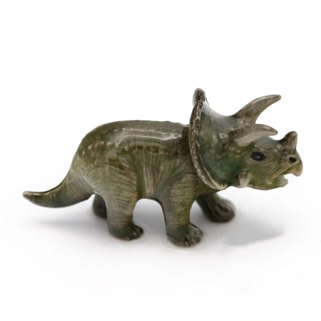 Porcelain Miniature Treasure Figurine- Triceratops