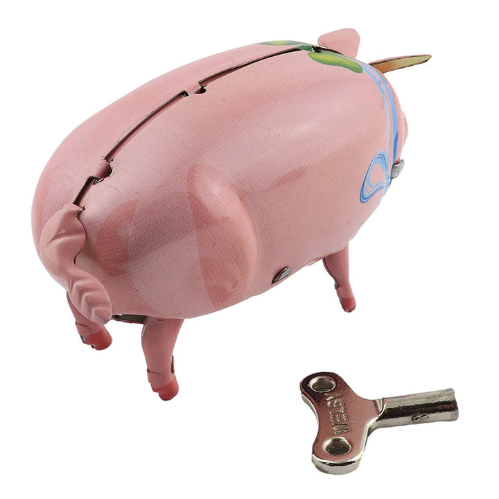 NEW Retro Tin Toy Polly Pig - Blue Ribbon