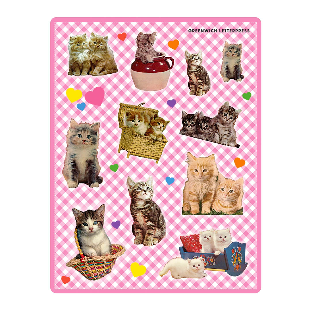 NEW Funny & Cute Vintage Cat Die-Cut Sticker Sheet