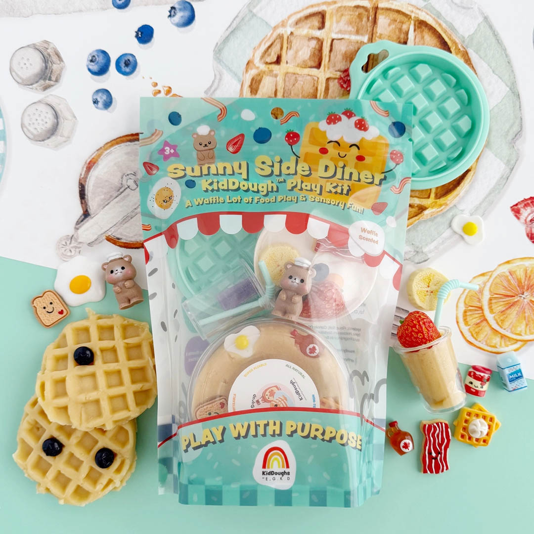 Scented Natural Sensory Play Dough Kit- Sunny Side Diner (Pancakes and Syrup)