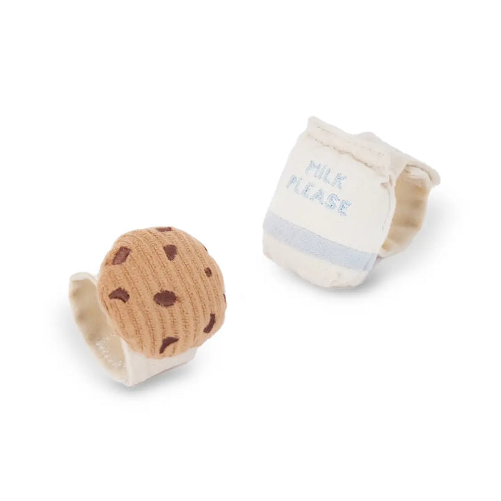 NEW Baby Milk + Cookie Wrist Rattle Set