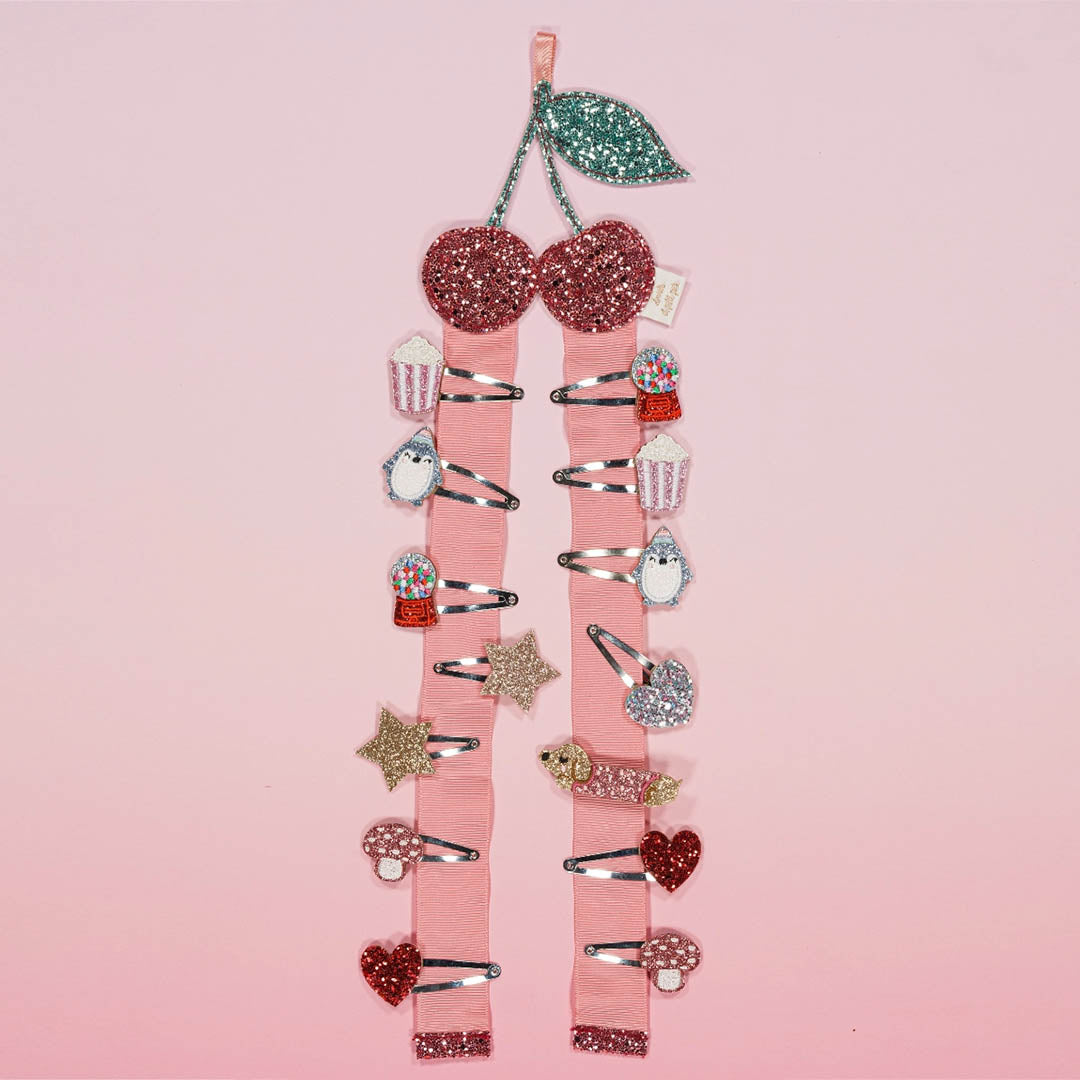 NEW French Wall Hair Clip Holder - Cherry
