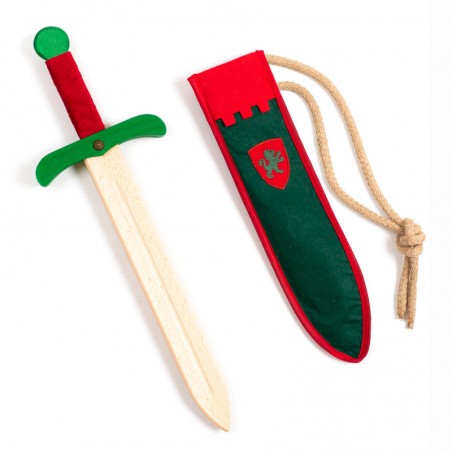 Wooden Sword with Bag- Green