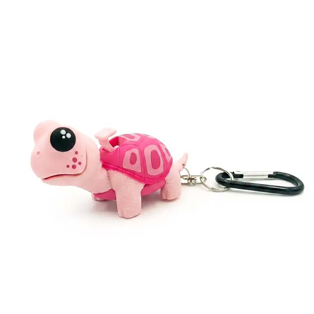 Animal Carabiner Flashlight - Pink Turtle