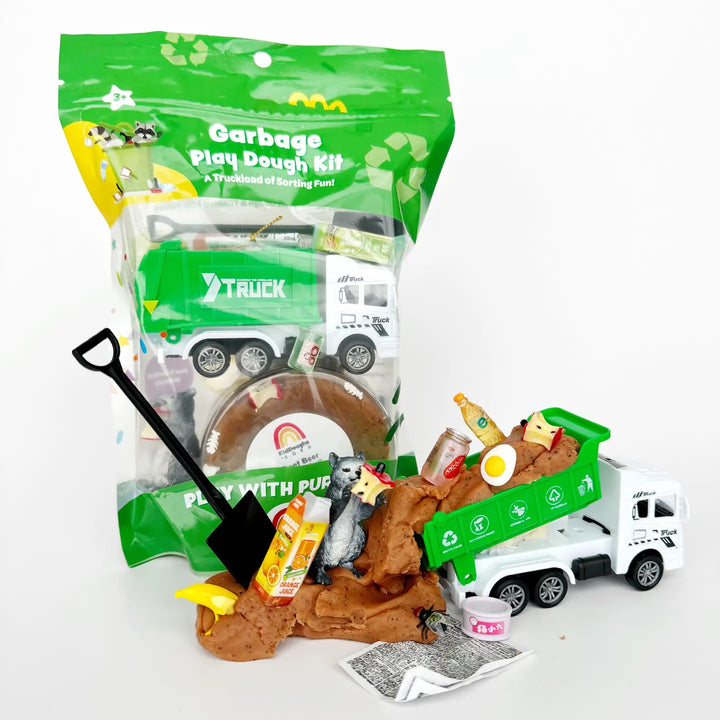 Scented Natural Sensory Play Dough Kit- Garbage (Root Beer)