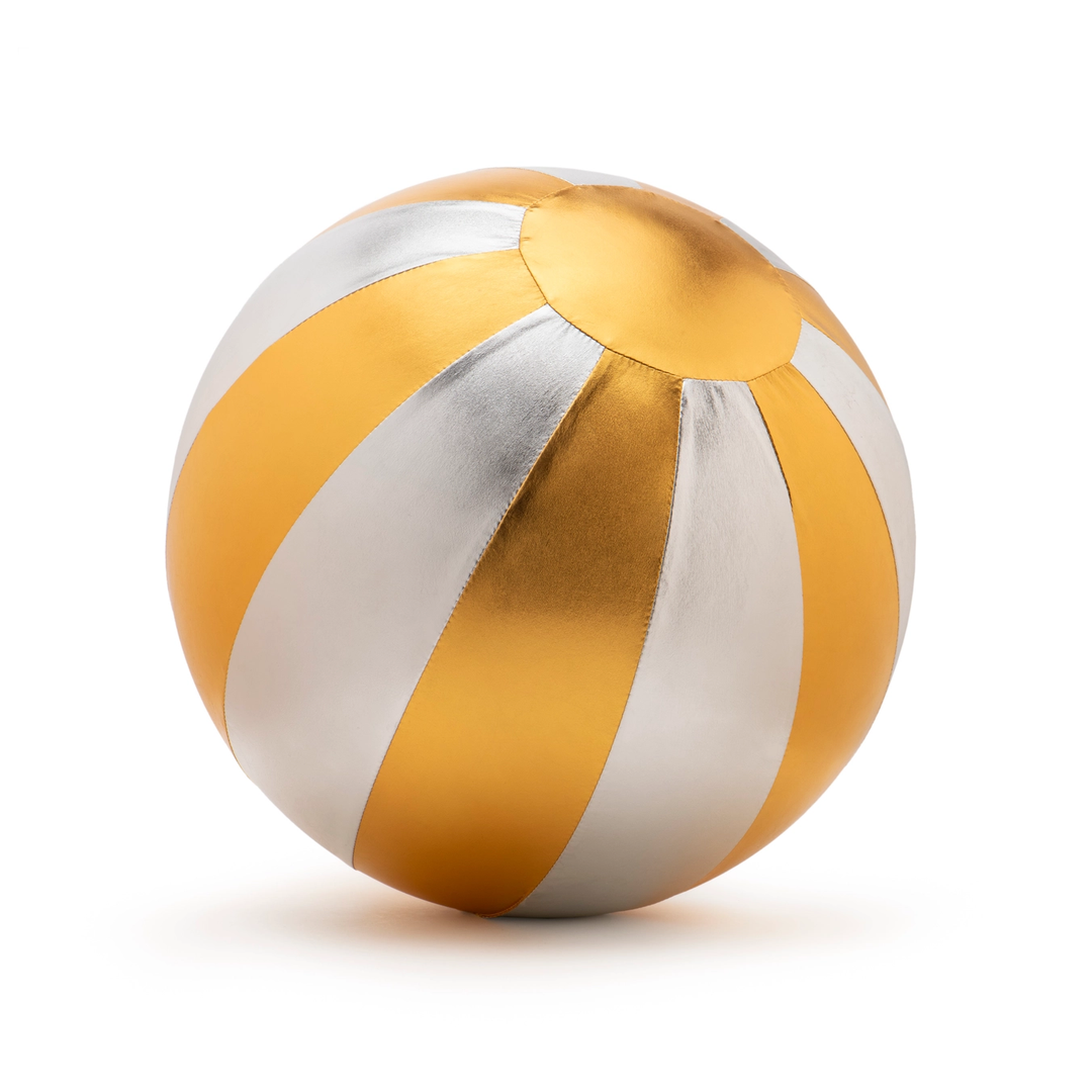 Large Circus Inflatable Ball- Gold and Silver