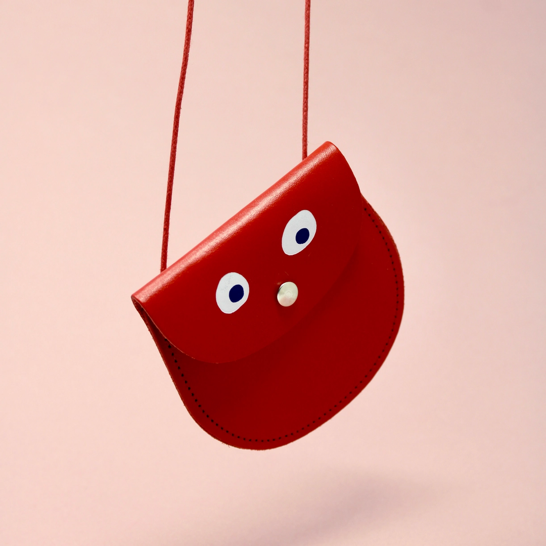 NEW Googly Eye Pocket Purse- Red