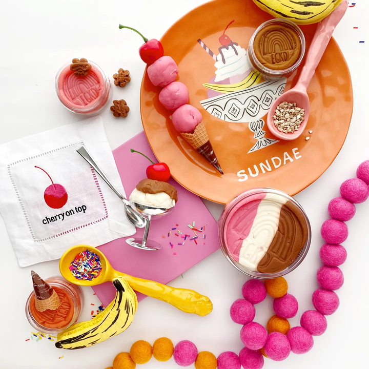 Scented Natural Sensory Play Dough Kit-Ice Cream (Neapolitan)