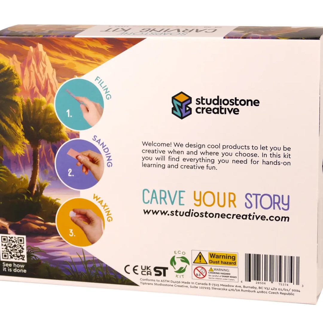 DIY Stone Carving Kit - T-Rex Dinosaur