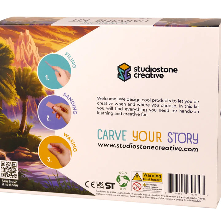 DIY Stone Carving Kit - T-Rex Dinosaur