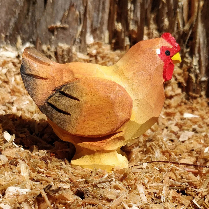 NEW Wooden Chicken Animal Toy
