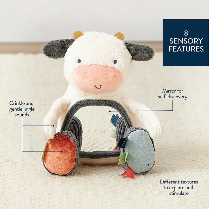 NEW Carmen the Cow Sensory Baby Mirror Stroller Toy