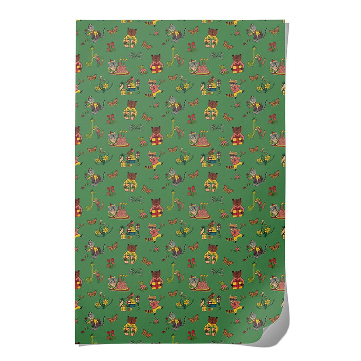 Richard Scarry Critter Wishes Birthday Wrapping Paper - Roll of 3 Sheets