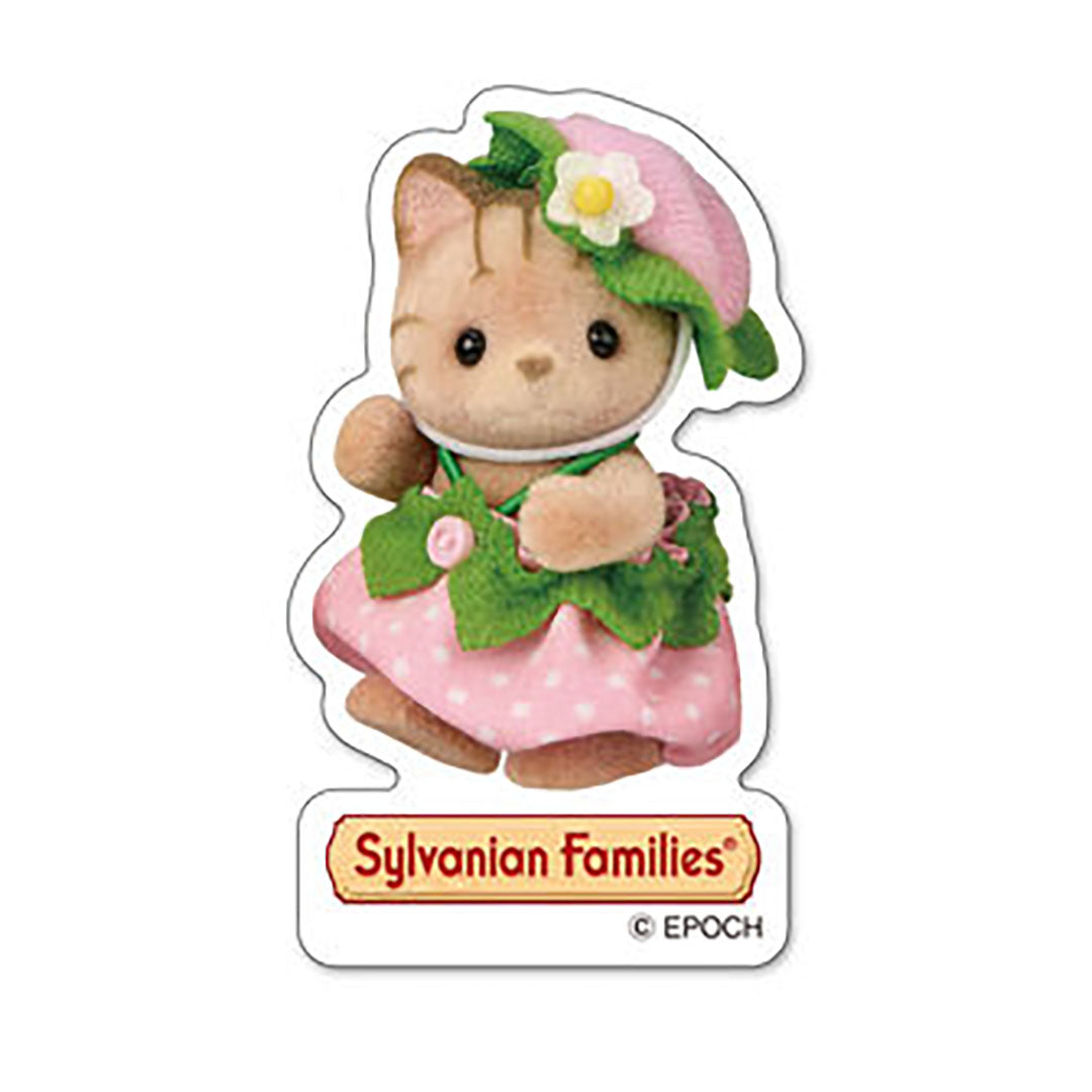 Calico Critters Large Sticker- Strawberry Cat