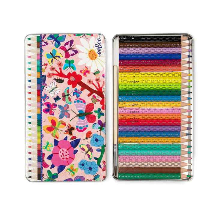 Butterfly 24 Mini Watercolor Pencils Tin