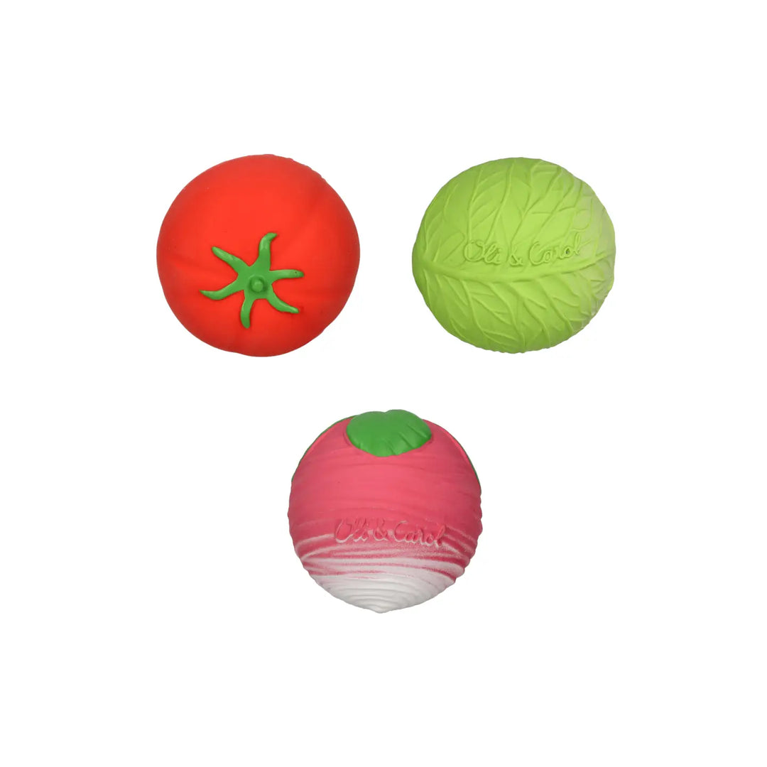 NEW Veggie Salad Baby Sensory Balls Set