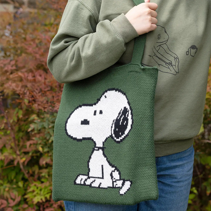 Snoopy Knit Tote Bag