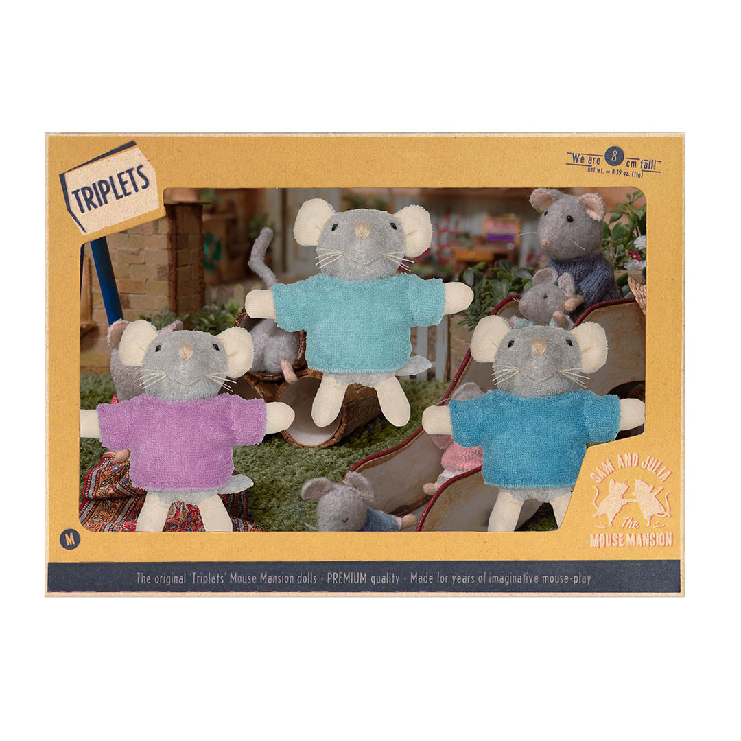 NEW Little Mouse Mansion Plush Doll- Triplets